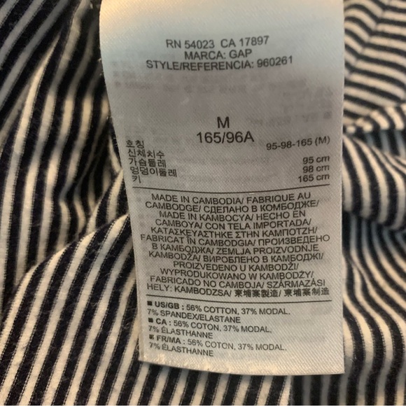 Women’s GAP black and white striped Maxi dress size medium - Picture 3 of 4